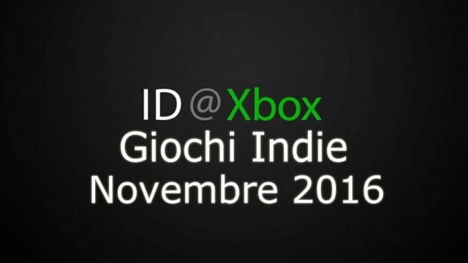 ID@Xbox Novembre 2016