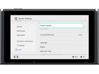 Nintendo Switch Aggiornamento Firmware