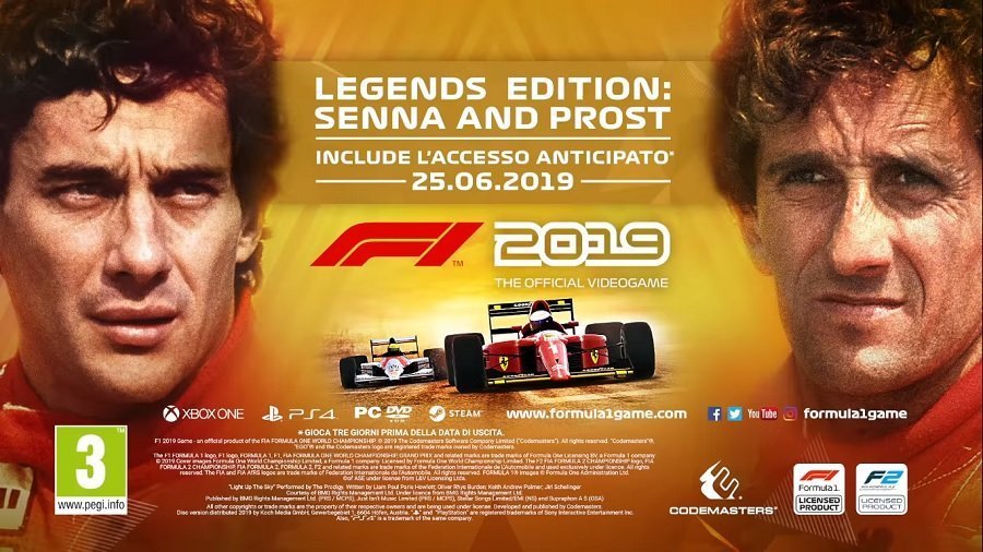 F1 2019 Ayrton Senna e Alain Prost