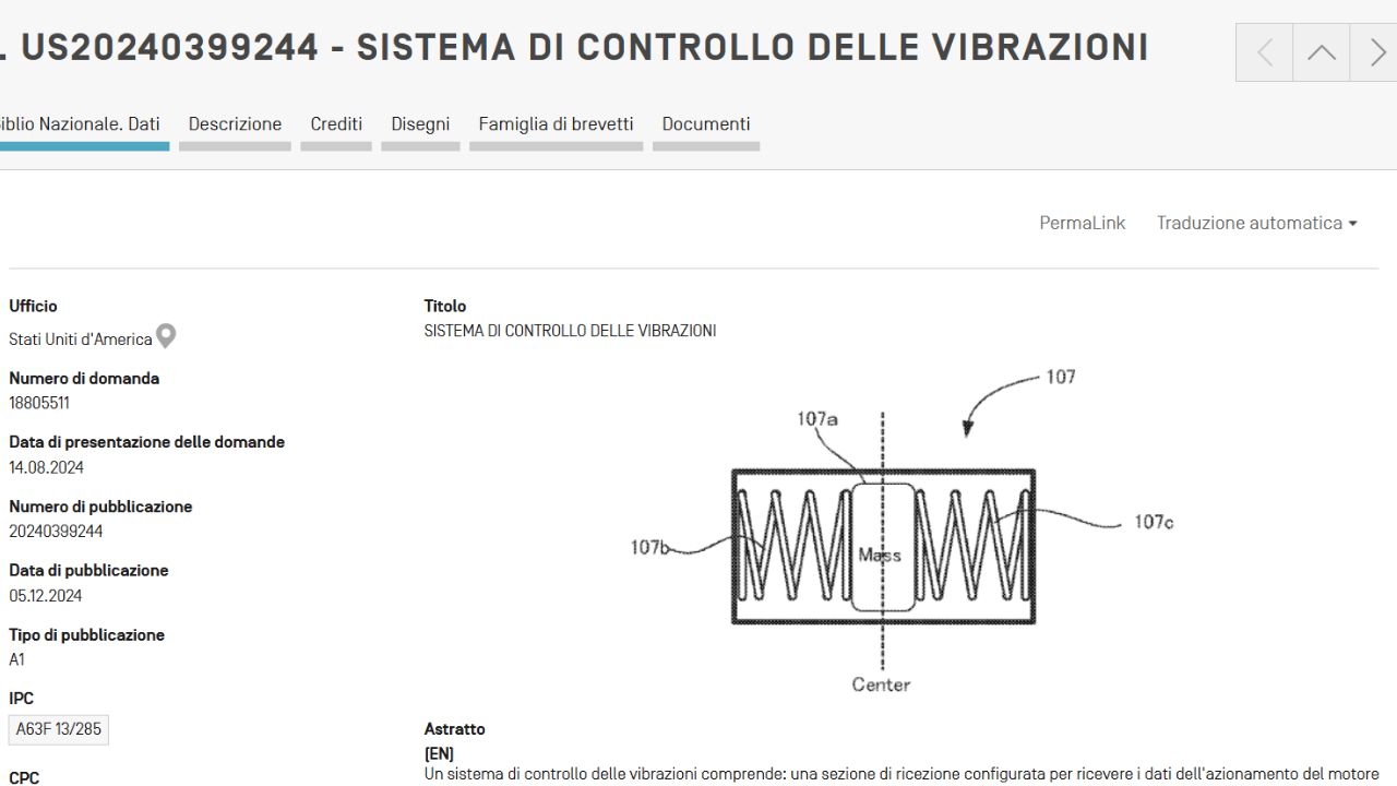 US20240399244 - Sistema Controllo Vibrazione