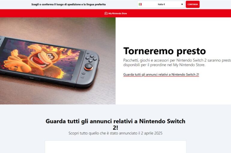 My Nintendo Store in manutenzione