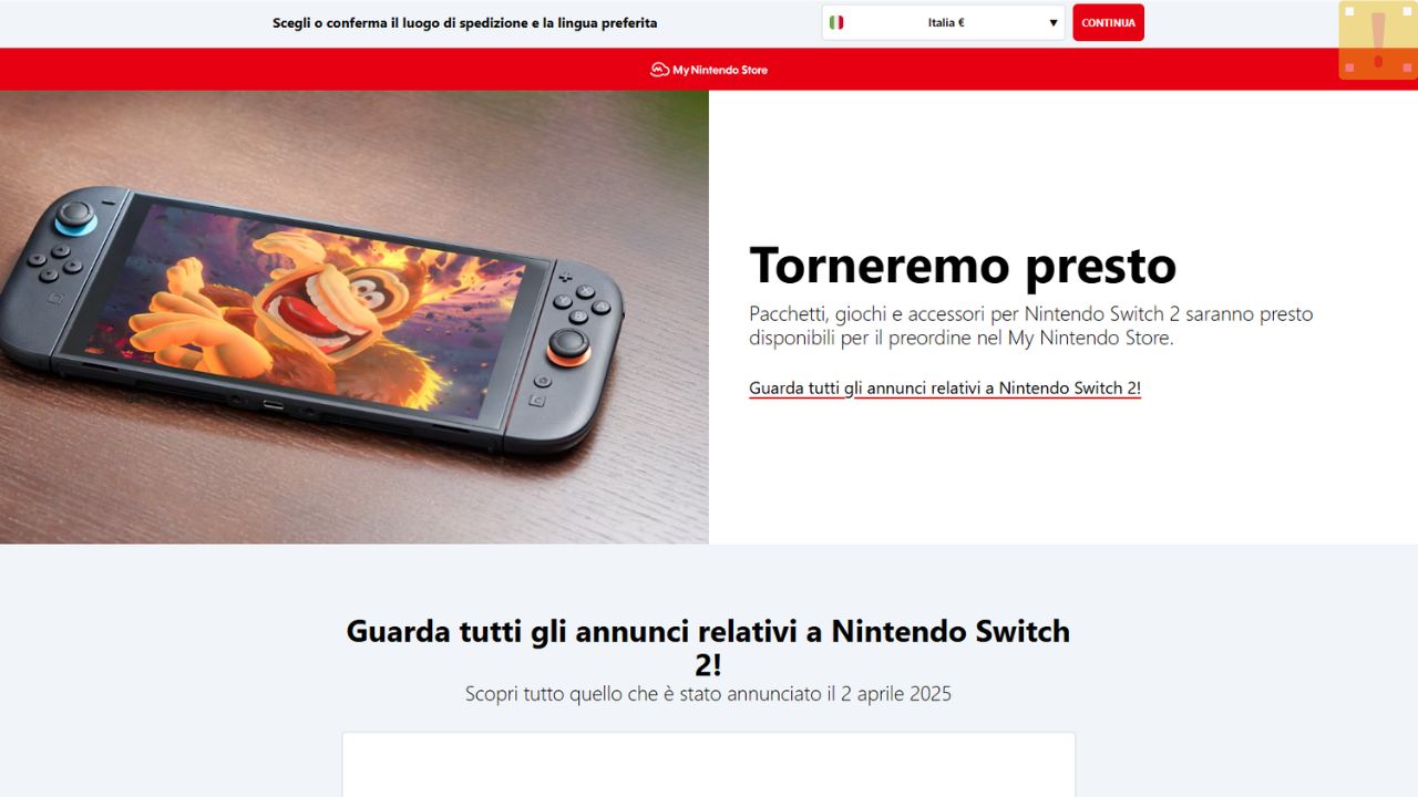 My Nintendo Store in manutenzione