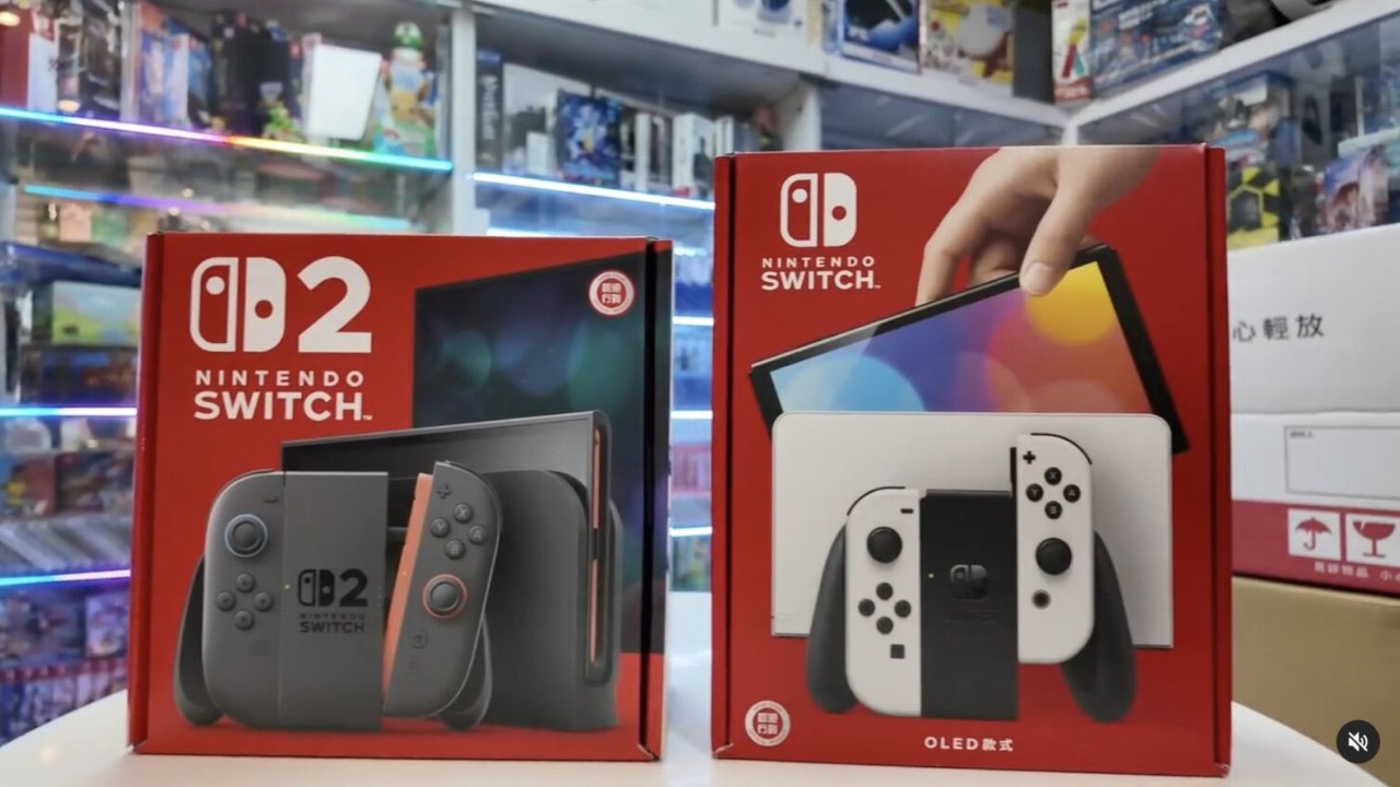 Scatola Nintendo Switch 2 vs OLED