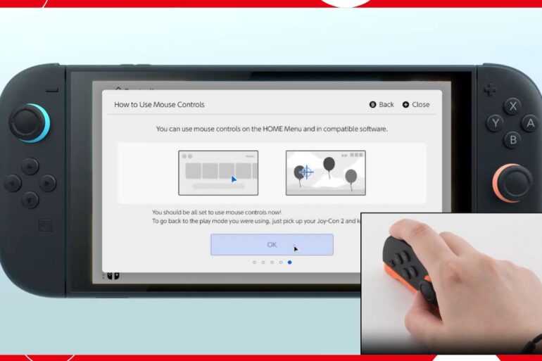 modalità mouse della Nintendo Switch 2