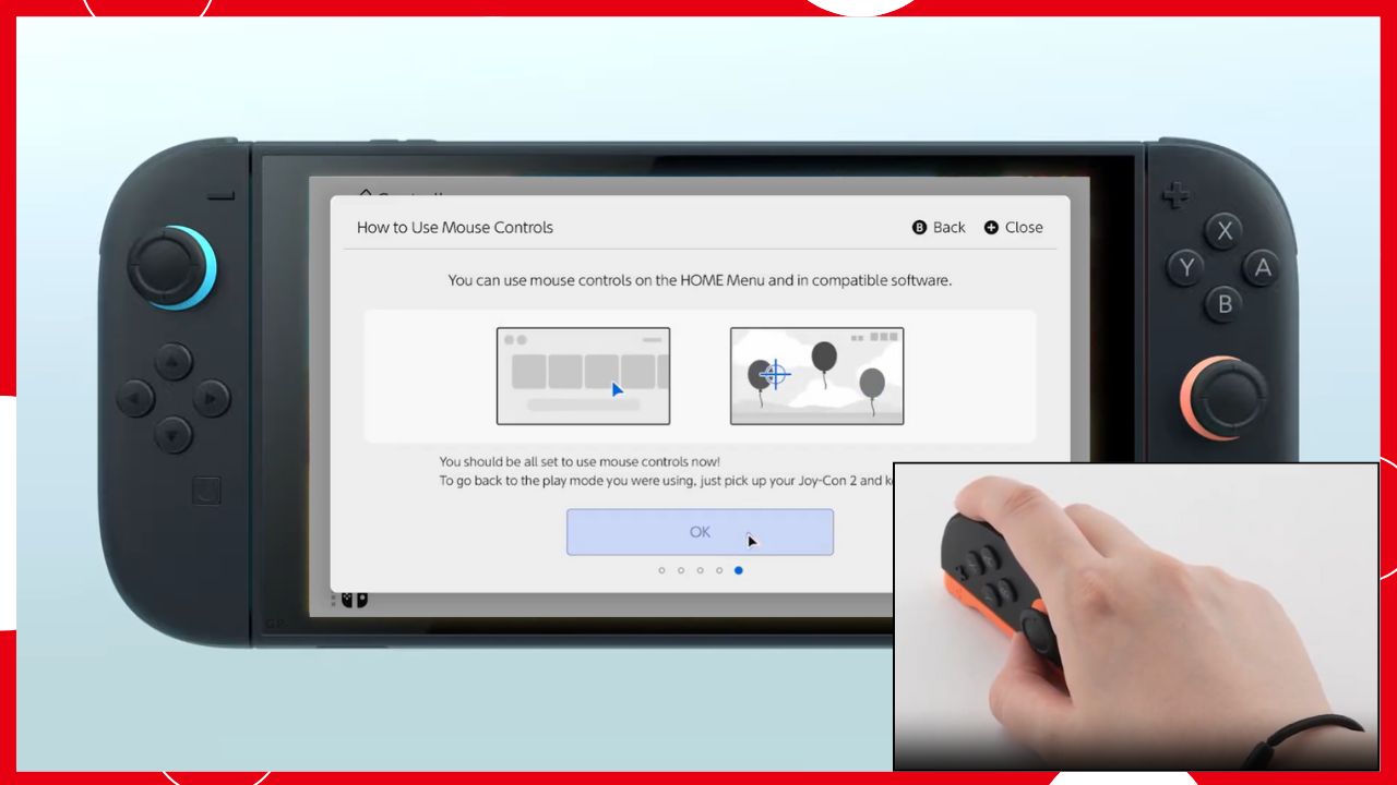modalità mouse della Nintendo Switch 2