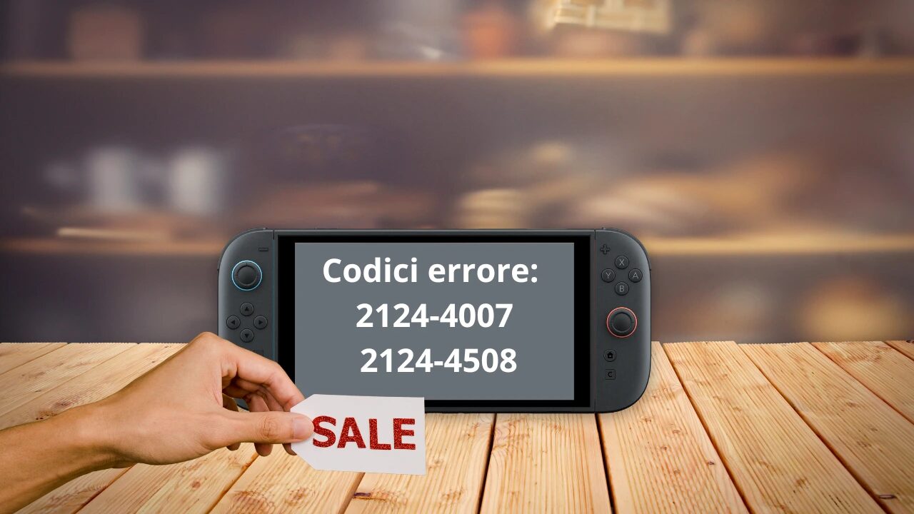 Nintendo Switch 2 Codici errore 2124-4007 2124-4508