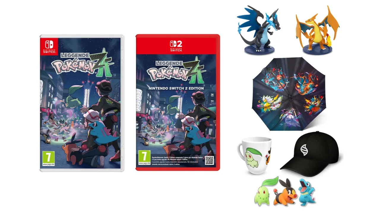Pokémon Z-A per Nintendo Switch e Switch 2 con gadget esclusivi