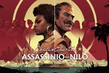 opertina di Agatha Christie – Assassinio sul Nilo, con un'illustrazione misteriosa che richiama l'atmosfera investigativa del gioco. Presenta Hercule Poirot e Jane Royce in primo piano, con un'ambientazione anni '70 sullo sfondo