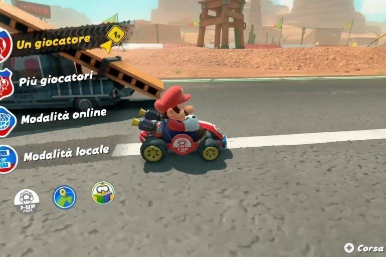 Mario Kart World - Menu Iniziale Italiano