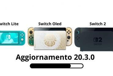 Nintendo Switch l'aggiornamento 20.3.0