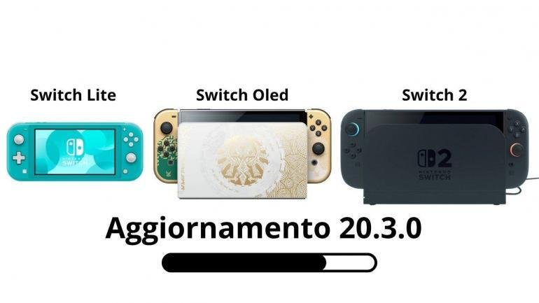 Nintendo Switch l'aggiornamento 20.3.0