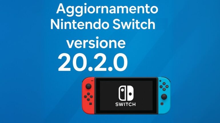 aggiornamento Nintendo Switch 20.2.0