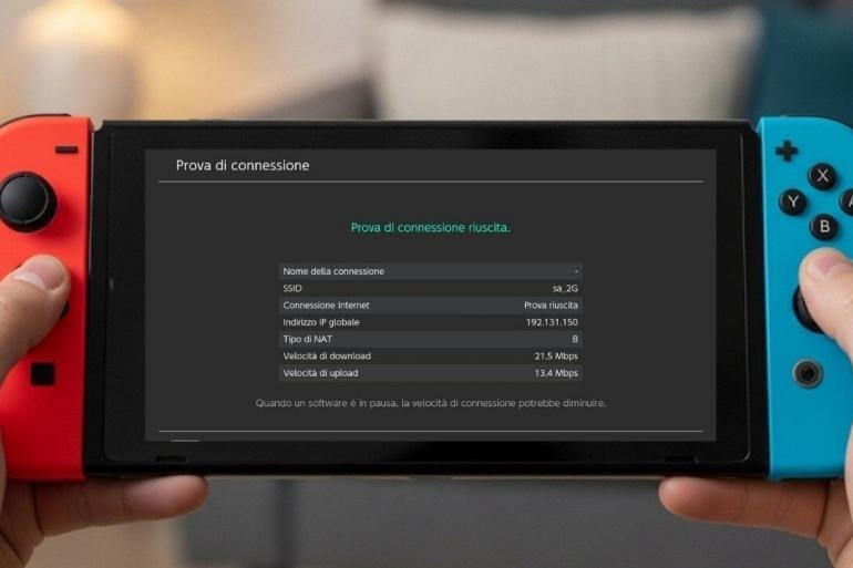 Nintendo Switch e Switch 2 Prova di Connessione Internet