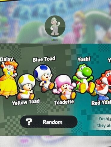 Un'immagine che mostra i personaggi di Super Mario Bros. Wonder, come Mario, Luigi e Peach,