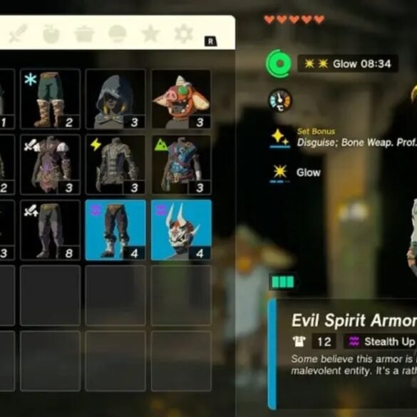 Zelda Tears of the Kingdom set spirito del male