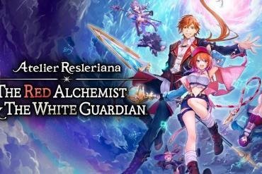 I due protagonisti, Rias e Slade, in una posa in cielo in stile fantasy, con il logo di Atelier Resleriana