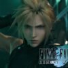 Cloud Strife in una posa d'azione da Final Fantasy VII Remake Intergrade, con l'icona "30 FPS" e il logo di Nintendo Switch 2.