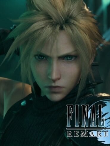 Cloud Strife in una posa d'azione da Final Fantasy VII Remake Intergrade, con l'icona "30 FPS" e il logo di Nintendo Switch 2.