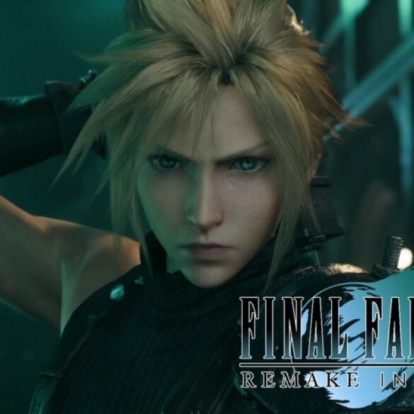 Cloud Strife in una posa d'azione da Final Fantasy VII Remake Intergrade, con l'icona "30 FPS" e il logo di Nintendo Switch 2.