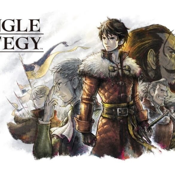 Il protagonista Serenoa Wolffort e i suoi compagni in una posa di battaglia, con i loghi delle piattaforme PlayStation 5, Xbox Series e Nintendo Switch per rappresentare il suo arrivo su più console.