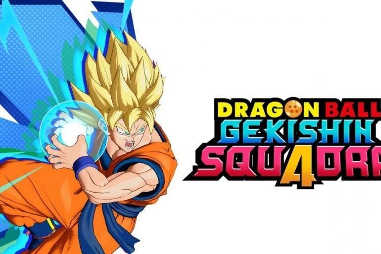 Immagine di copertina di Dragon Ball Gekishin Squadra che mostra i personaggi Goku in azione, con il logo del gioco in evidenza.