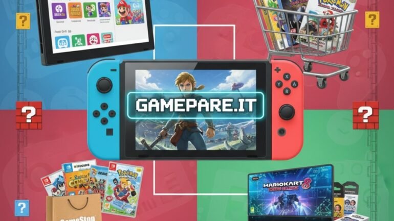 Immagine con tanti riquadri dove all'interno ci sono varie immagini di videogiochi