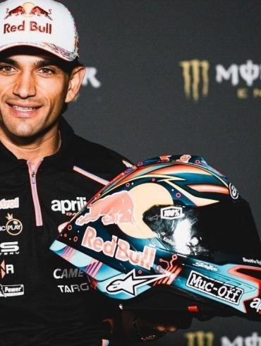 Il casco esclusivo di Jorge Martín per il Gran Premio di Catalogna, creato da un fan, con i colori della Spagna e disegni di circuiti.