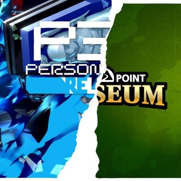 Un collage dei loghi dei giochi annunciati (Persona 3 Reload, Two Point Museum)