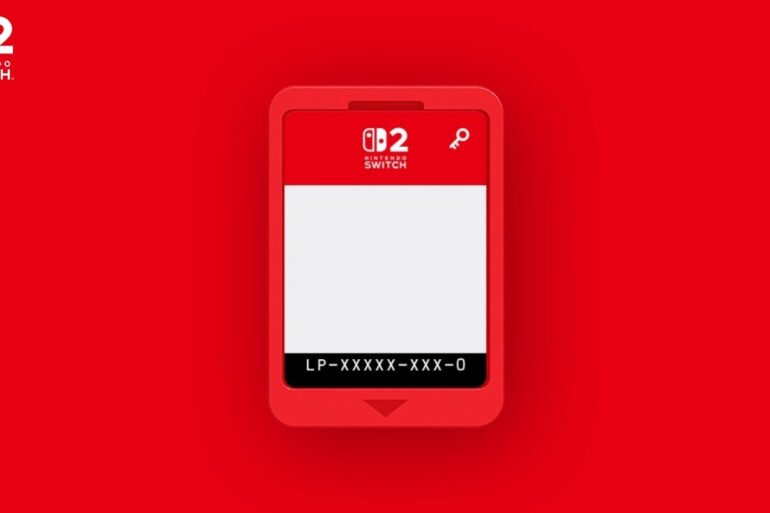 Vista ravvicinata di una Game-Key Card di Nintendo Switch 2