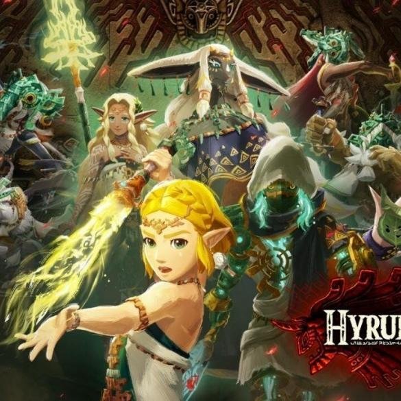 La Principessa Zelda con Re Raul e altri guerrieri leggendari in posa epica in Hyrule Warriors: L'era dell'esilio su Nintendo Switch 2.