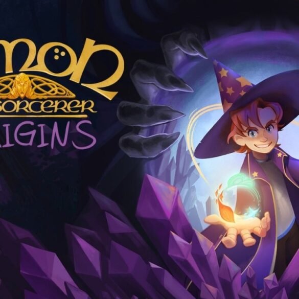 Simon the Sorcerer Origins cover con mago e logo