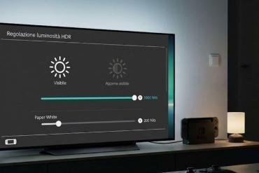 La schermata di regolazione della luminosità HDR nelle impostazioni di sistema di Nintendo Switch 2.