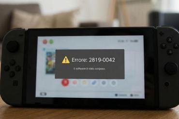 Messaggio di errore su schermo Nintendo Switch codice 2819-0042.