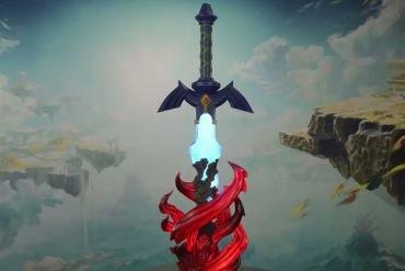 la replica della Decayed Master Sword da Zelda: Tears of the Kingdom