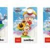 I tre nuovi amiibo della serie Super Mario Bros. Wonder: Mario Elefante, Capitan Toad e Principe Florian nelle loro confezioni ufficiali.