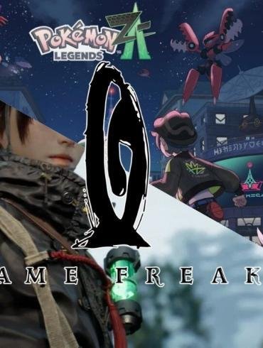 Un confronto visivo concettuale: da un lato la grafica stilizzata di Pokémon, dall'altro l'azione realistica di Beast of Reincarnation, con il logo Game Freak al centro.