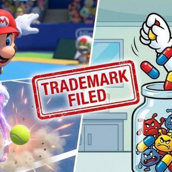 Mario effettua uno smash a sinistra (versione Switch 2) e Dr. Mario lancia pillole a destra (versione Online)