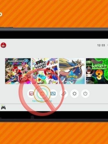 Una schermata del Nintendo eShop su console Switch con un'icona di divieto sopra il simbolo del rimborso, a indicare la policy sui contenuti digitali.