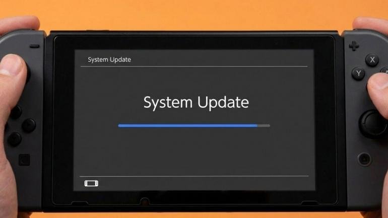 Schermata di aggiornamento di sistema di Nintendo OS Nintendo Switch e Switch OLED.