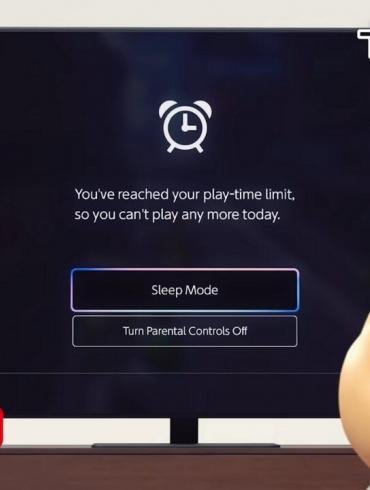 Filtro famiglia attivo su uno schermo TV con Nintendo Switch 2