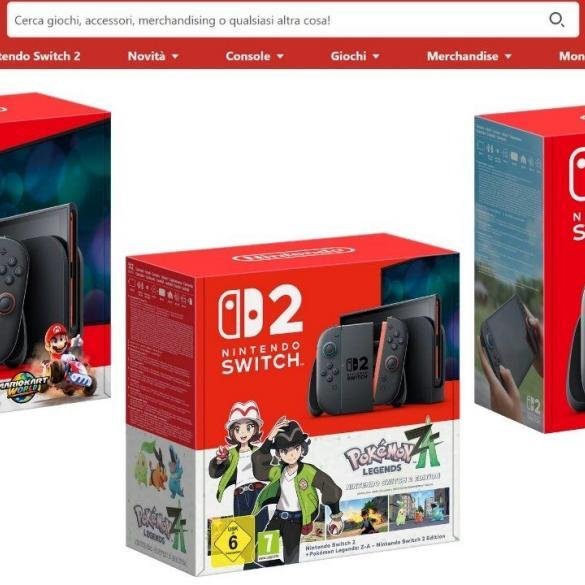 La pagina del My Nintendo Store che mostra le opzioni di personalizzazione esclusive per i Joy-Con di Nintendo Switch 2 e i bundle disponibili.