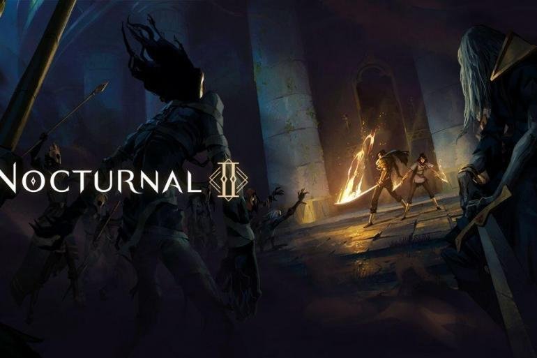 Ardeshir esplora una città oscura usando il fuoco in Nocturnal 2, in arrivo su Nintendo Switch.