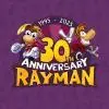 Il logo Rayman originale in una grafica promozionale del 30th anniversario