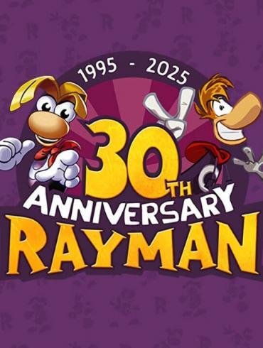 Il logo Rayman originale in una grafica promozionale del 30th anniversario