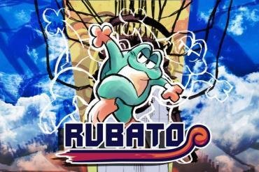 Il protagonista del gioco RUBATO mentre usa la sua lingua per esplorare il mondo colorato e assurdo del titolo in arrivo su Switch.