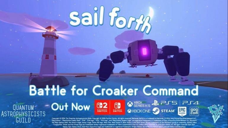 Una flotta di navi personalizzate naviga nelle acque cristalline di Sail Forth, ora in 4K su Nintendo Switch 2.