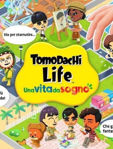 I personaggi Mii interagiscono su un'isola colorata nel key visual di Tomodachi Life: Una vita da sogno per Nintendo Switch.