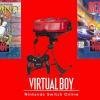 Una composizione grafica che mostra il visore Virtual Boy sullo sfondo e le copertine di Virtual Boy Wario Land e Red Alarm in primo piano, con il logo Nintendo Switch Online.