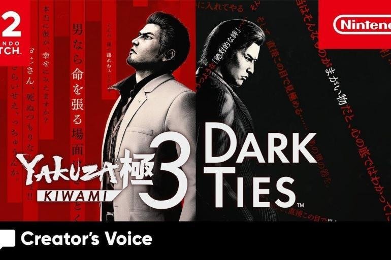 Masayoshi Yokoyama di Ryu Ga Gotoku Studio discute di Yakuza Kiwami 3 e Dark Ties nel video Creator's Voice per Nintendo Switch 2.