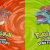 Le icone di Pokémon Versione Rosso Fuoco e Pokémon Versione Verde Foglia visualizzate sull'eShop di Nintendo Switch.